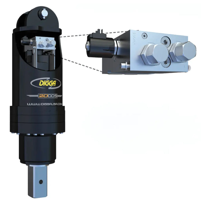 Digga Integrated 2-Way Flow Valve for DDS & DLS Auger Drives
