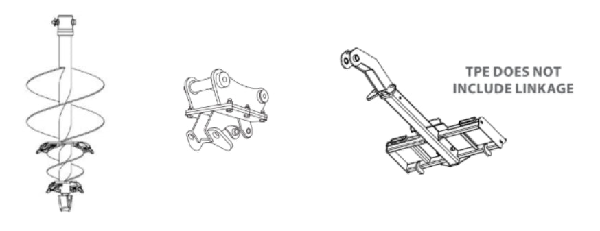 Stinger Attachments Mini Skid Steer Auger Drive Extensions (2″ Hex)