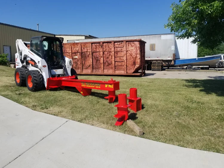 Skid Steer Hydraulic Log Splitter Attachment - TM Manufacturing Pro 2