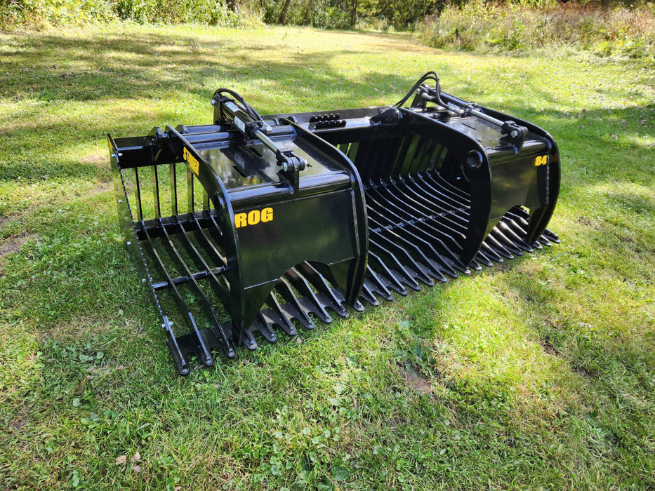 Stinger Attachments Skid Steer Open Sides Rock Grapple Bucket (ROG)