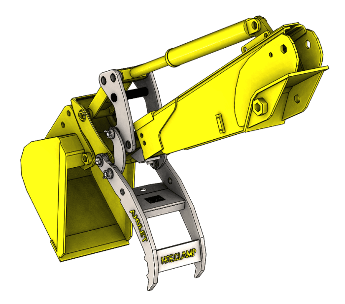 Backhoe Mechanical Thumb - Amulet HoeClamp (No Hydraulics)
