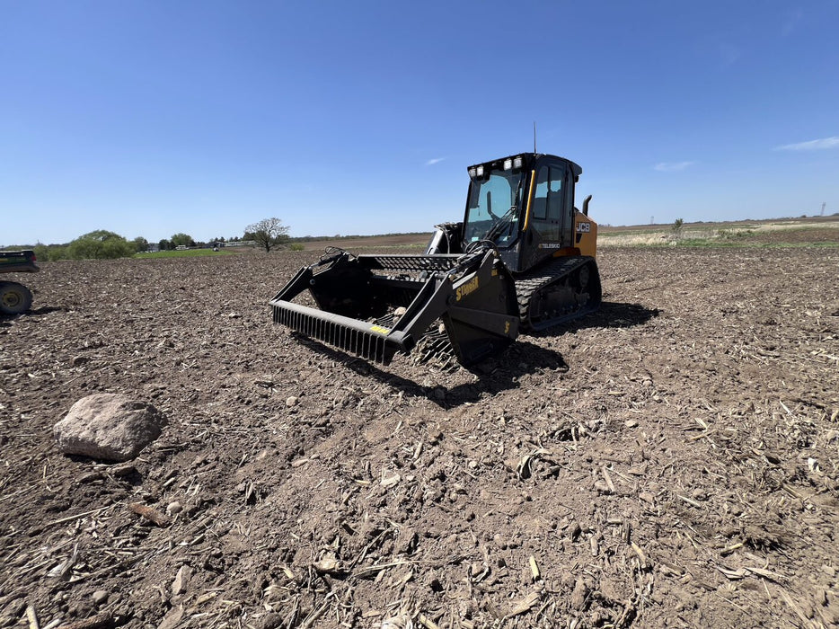 Stinger Attachments Skid Steer Rock Bucket & Reel Package