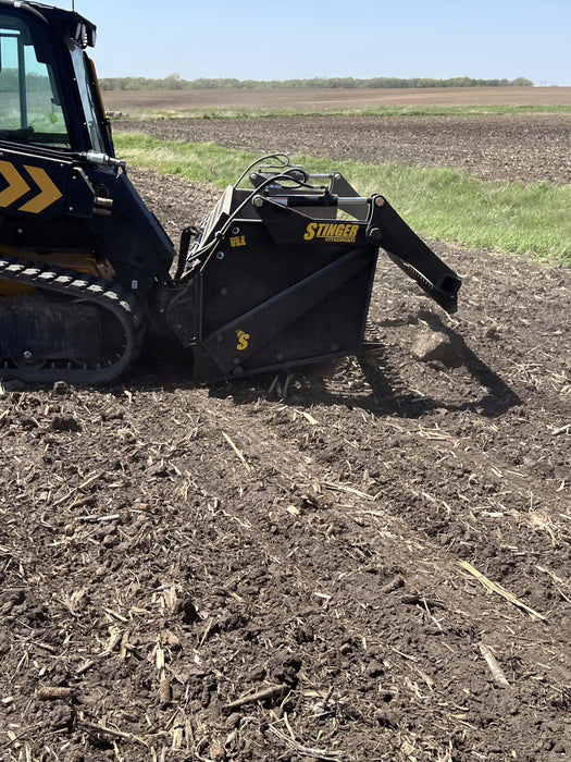 Stinger Attachments Skid Steer Rock Bucket & Reel Package