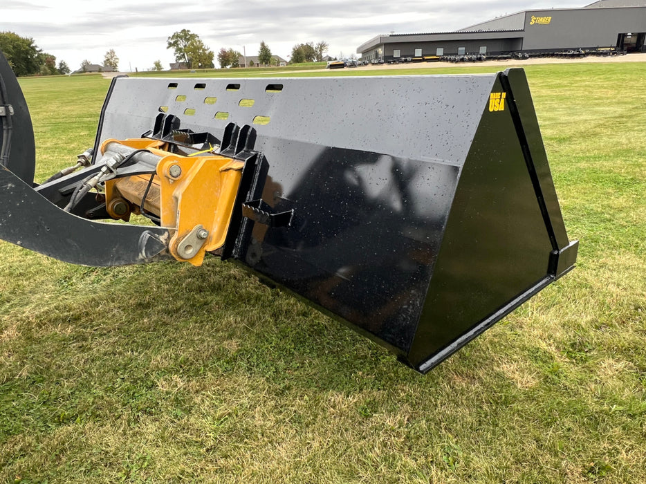 Wheel Loader Snow Pusher Bucket – Stinger Attachments (SNB)