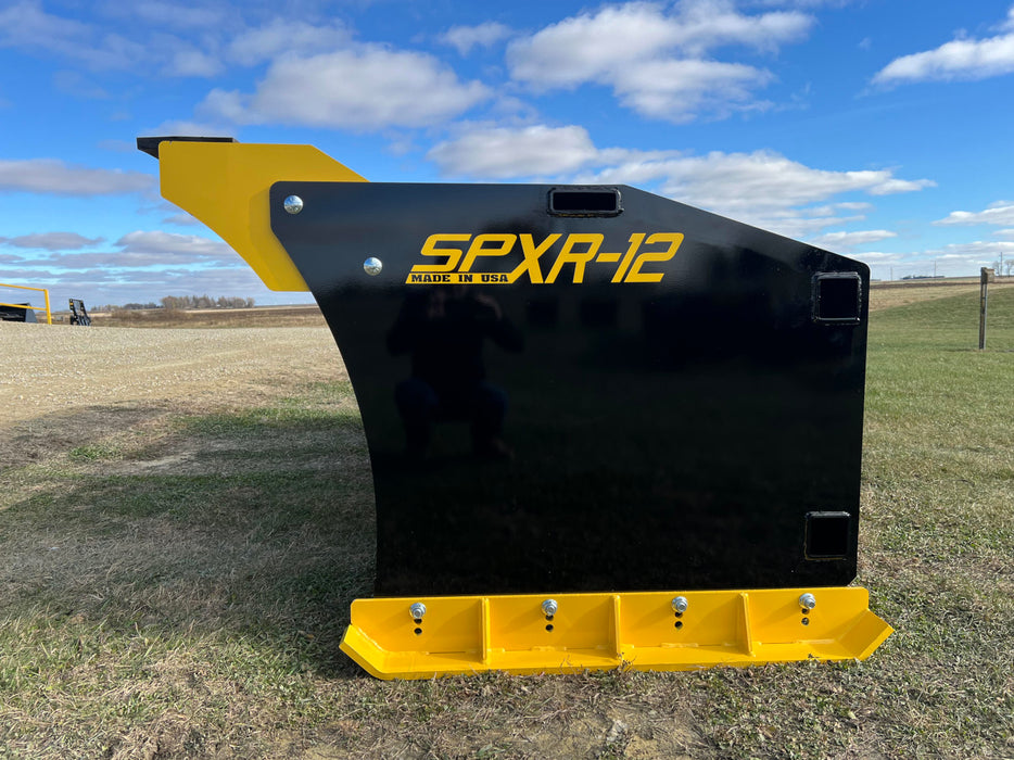 Wheel Loader Snow Pusher (42″ Rotating) - Stinger Attachments (SPXR-42)