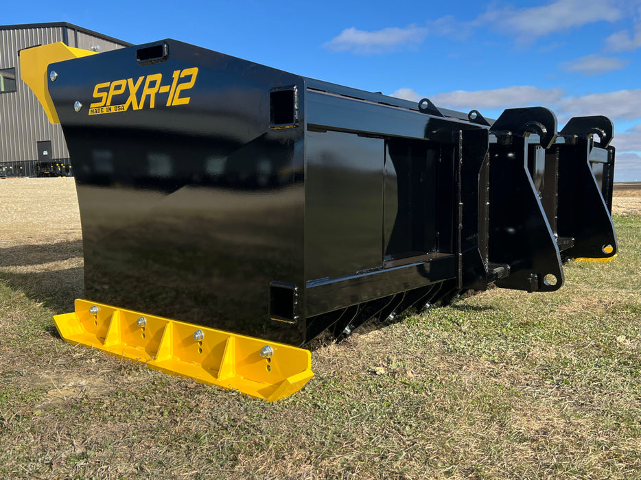 Wheel Loader Snow Pusher (42″ Rotating) - Stinger Attachments (SPXR-42)