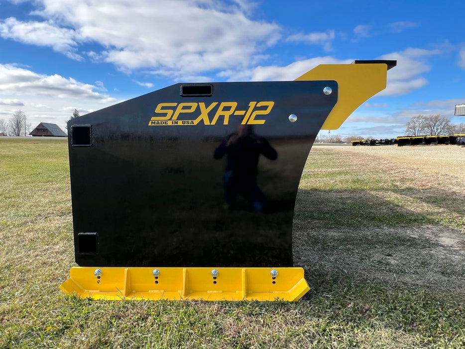 Wheel Loader Snow Pusher (42″ Rotating) - Stinger Attachments (SPXR-42)