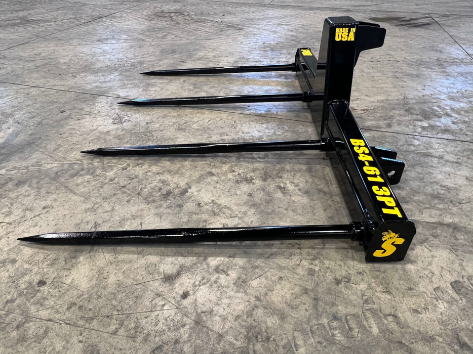 Stinger Attachments Tractor 3 Point Bale Spear – Series 4 (BS4-3PT)