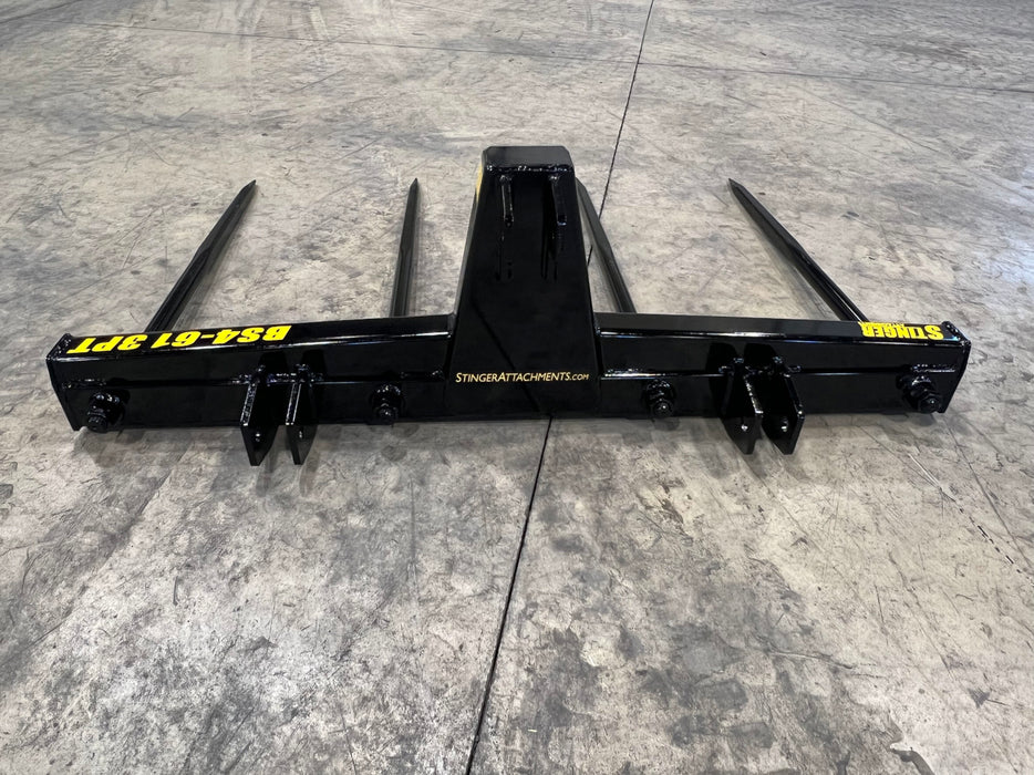 Stinger Attachments Tractor 3 Point Bale Spear – Series 4 (BS4-3PT)
