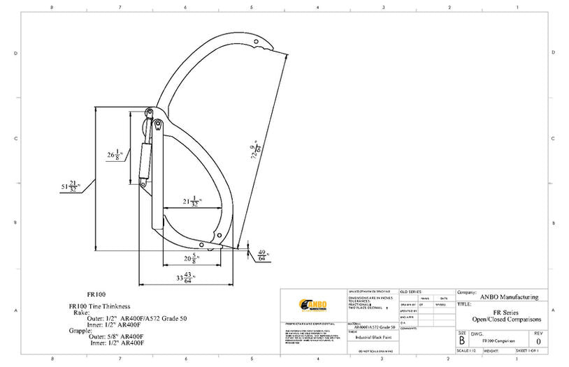 Farm & Ranch Root Grapple (FR100-8) - ANBO