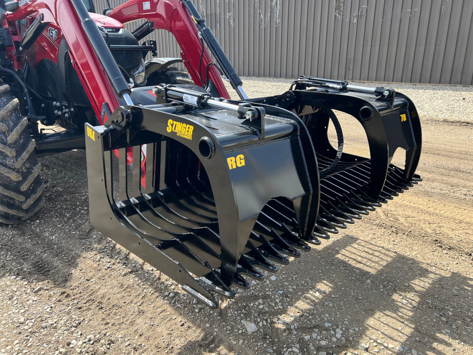 Stinger Attachments Open Sides Rock Grapple Bucket (ROG)