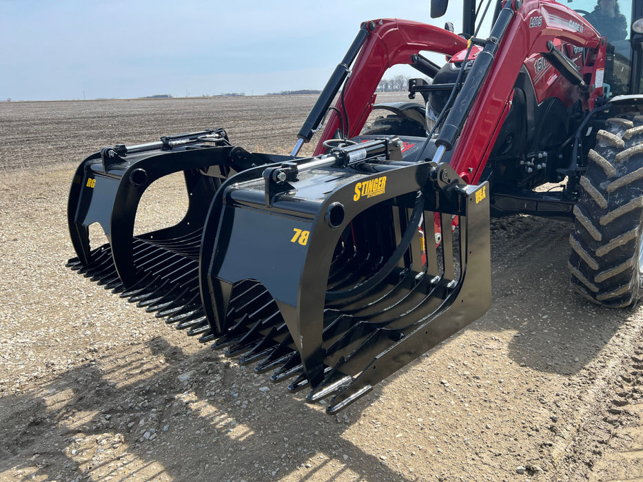 Stinger Attachments Open Sides Rock Grapple Bucket (ROG)