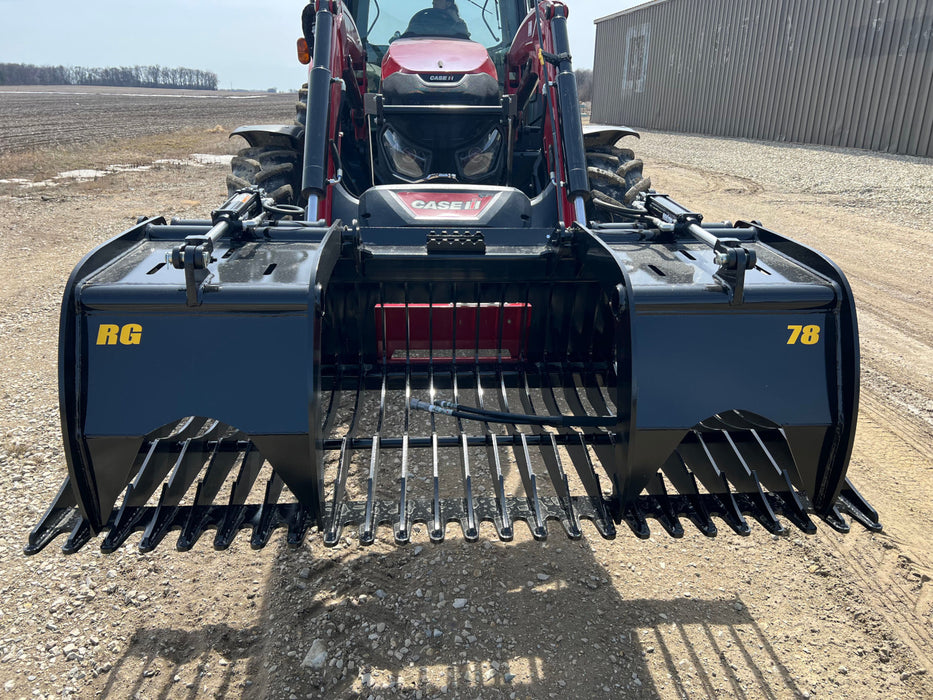 Stinger Attachments Open Sides Rock Grapple Bucket (ROG)