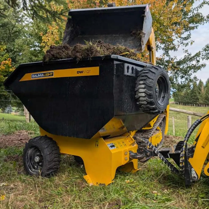 Baumalight DW51QT Mini Wheeled Tow Behind Dumper for Mini Skid Steers