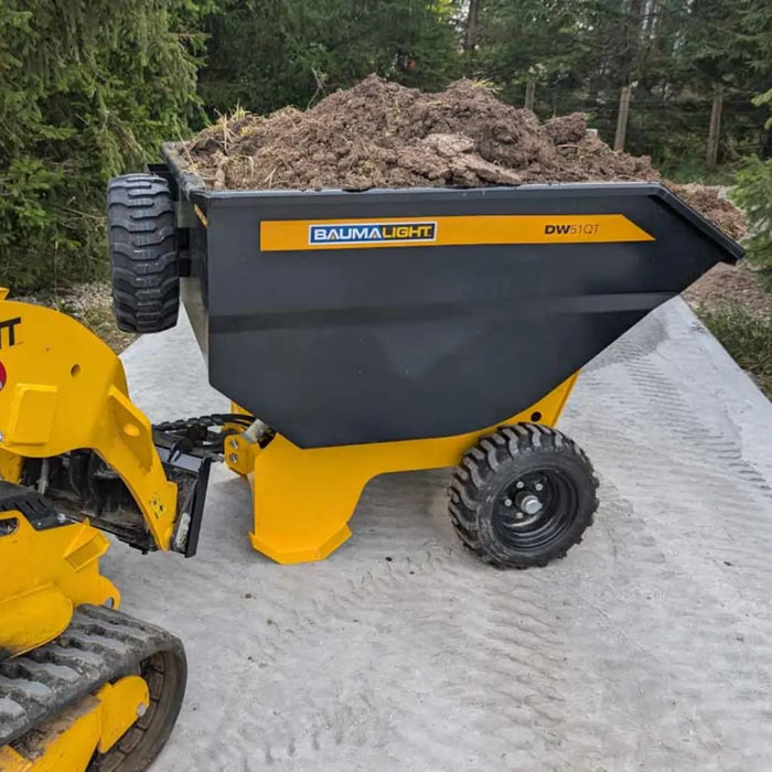 Baumalight DW51QT Mini Wheeled Tow Behind Dumper for Mini Skid Steers