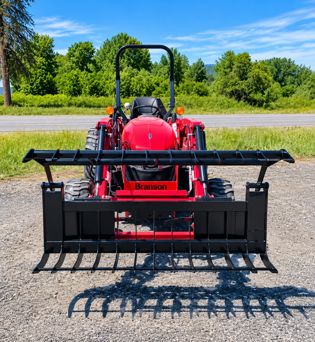Compact Root Rake Grapple Attachment for Mini Skid Steers (GRSC-10) - ANBO