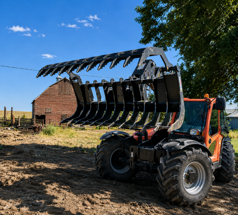Wide-Tine High Capacity Grapple Attachment (GR200HC-12) - ANBO