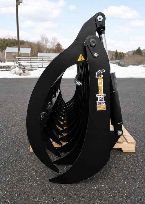 Wide-Tine Root Grapple Attachment for Tractors (GR160-8) - ANBO
