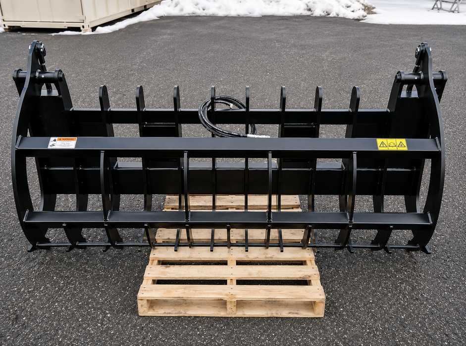 Wide-Tine Root Grapple Attachment for Tractors (GR160-8) - ANBO
