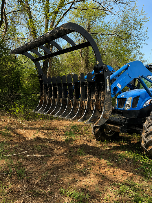 Wide-Tine Root Grapple Attachment for Tractors (GR160-8) - ANBO