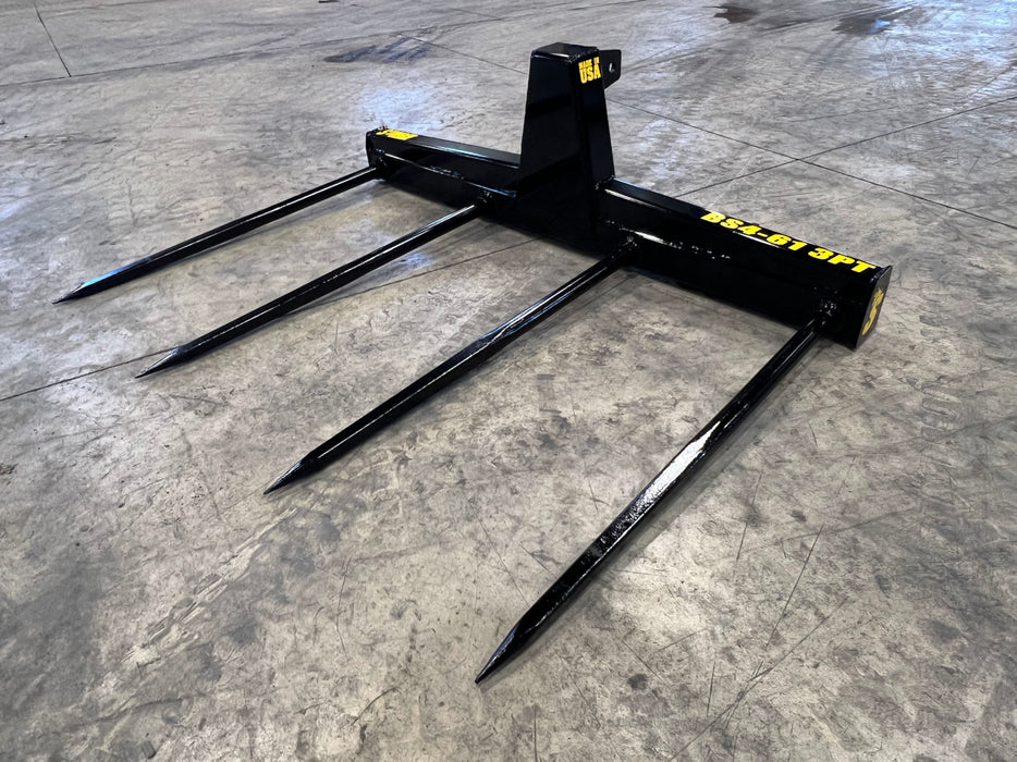 Stinger Attachments Tractor 3 Point Bale Spear – Series 4 (BS4-3PT)
