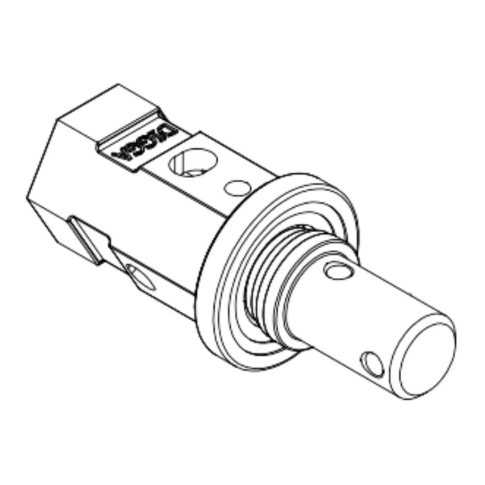 Digga Auger Adapter - 2" Hex Female to 2" Round Male