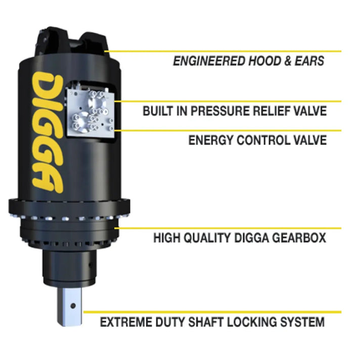 Digga SD50HPS-ECV High Powered "Supa" Anchoring Single Speed Auger Drive with ECV