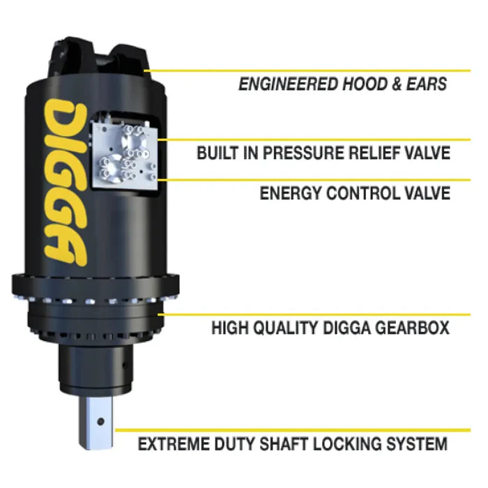 Digga SD45HPA-ECV High-Performance Auger Drive – 2-Speed, Built-In ECV Valve - Autoshift w/ ECV