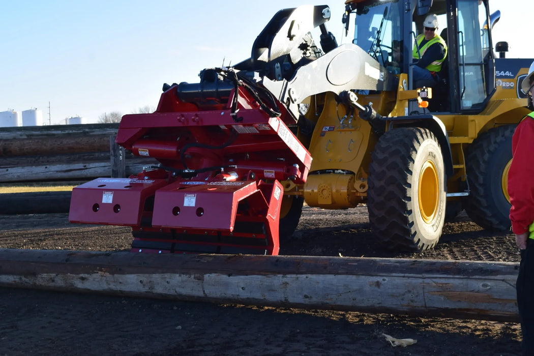 Hydraulic Pole Setter Attachment for Large Excavators & Wheel Loaders - EZ Spot UR Extreme (Custom Bolt-On Mount)
