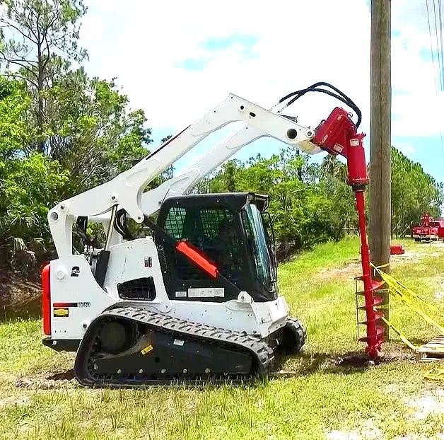 Skid Steer Hydraulic Auger Drive Attachment - EZ Spot UR (Universal Quick Attach)