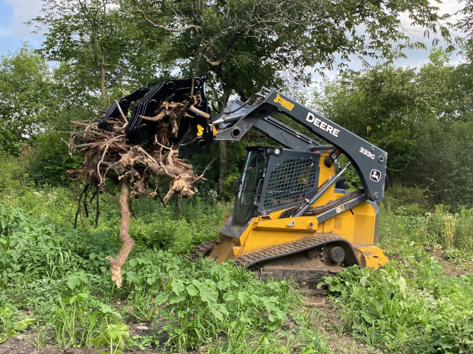 Skid Steer Clam Grapple Bucket - Stinger Attachments (CG-XD)