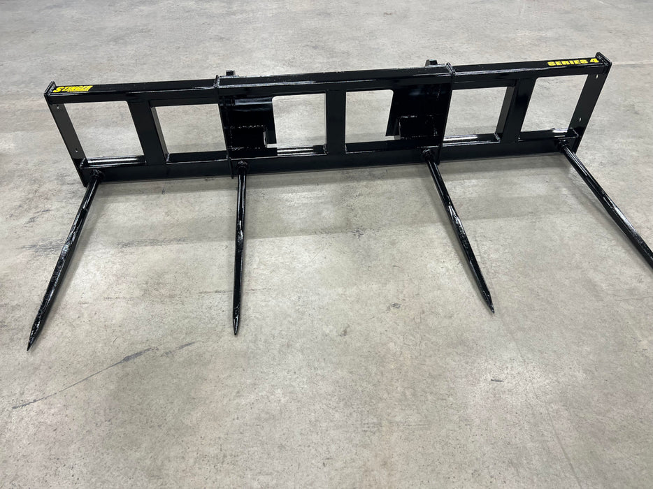 Stinger Attachments Wheel Loader Bale Spear (BS4-100-XD) Double Large Round Bale Mover
