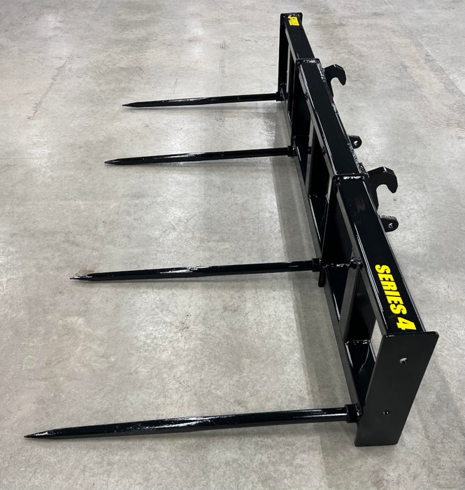 Stinger Attachments Wheel Loader Bale Spear (BS4-100-XD) Double Large Round Bale Mover