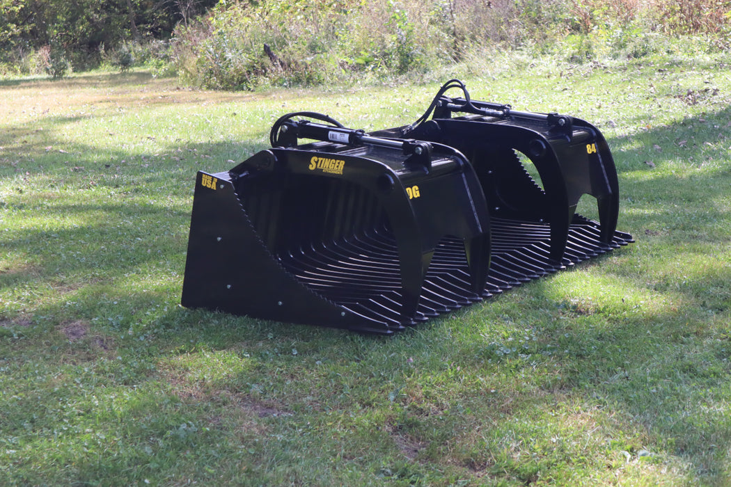 Stinger Attachments Open Sides Rock Grapple Bucket (ROG)