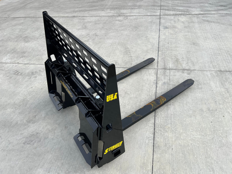 Stinger Attachments Skid Steer Pallet Forks Attachment (PFSB)