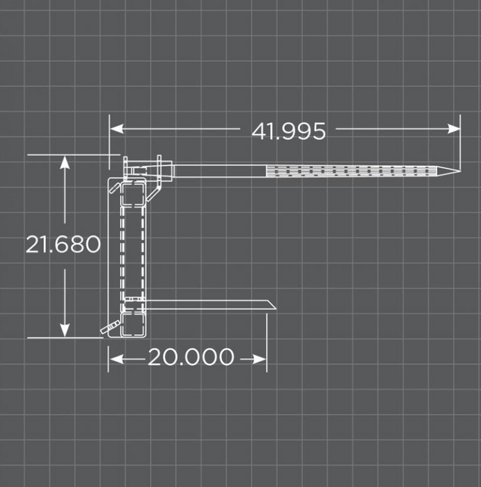 Loflin Fabrication Hay Spear for Skid Steer