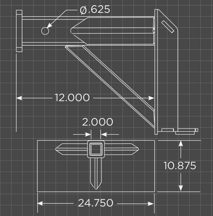 Loflin Fabrication Mini Skid Steer Reese Trailer Hitch Adapter