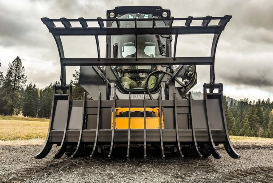 Root Rake Grapple for Skid Steers & Compact Tractors Up to 120 HP (GR120-6) - ANBO