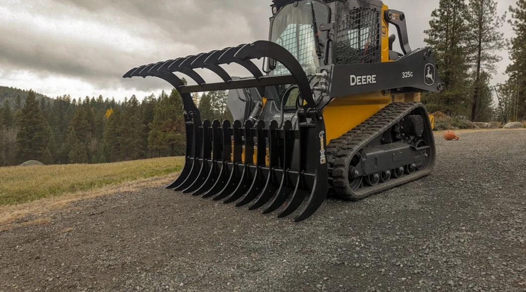 Root Rake Grapple for Skid Steers & Compact Tractors Up to 120 HP (GR120-6) - ANBO