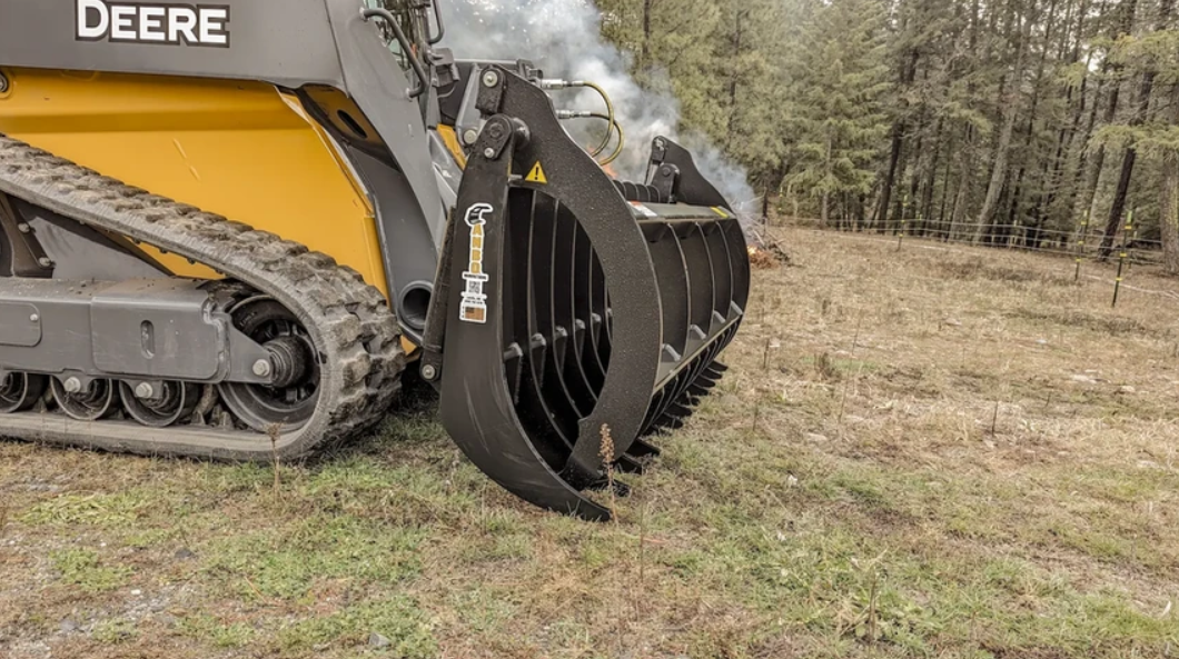Root Rake Grapple for Skid Steers & Compact Tractors Up to 120 HP (GR120-6) - ANBO