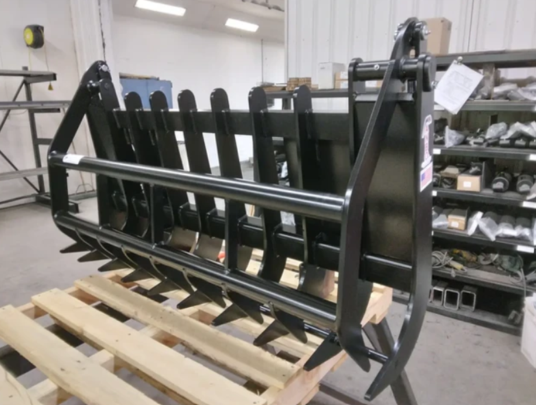 Root Rake Grapple for Skid Steers & Compact Tractors (GR60-6) - ANBO