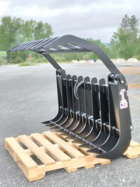 Root Rake Grapple for Skid Steers & Compact Tractors (GR60-6) - ANBO