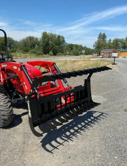 Compact Root Rake Grapple Attachment for Mini Skid Steers (GRSC-10) - ANBO
