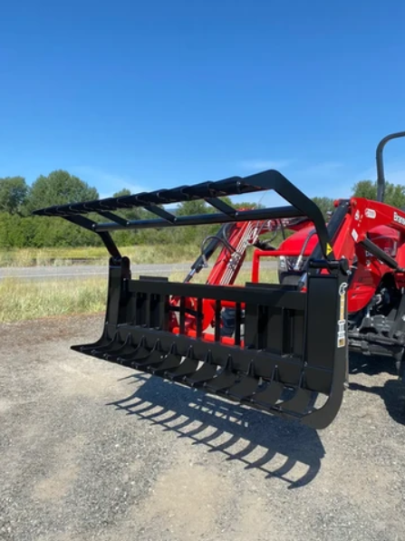Compact Root Rake Grapple Attachment for Mini Skid Steers (GRSC-10) - ANBO