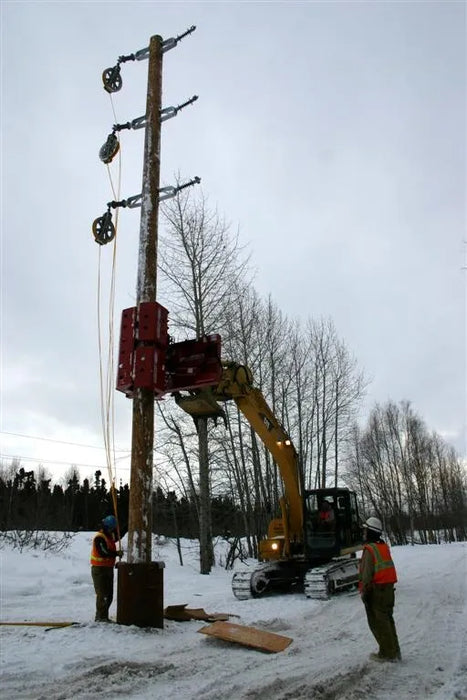 Hydraulic Pole Setter Attachment for Large Excavators & Wheel Loaders - EZ Spot UR Extreme (Custom Bolt-On Mount)