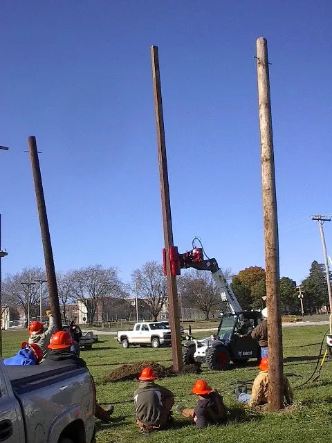 Skid Steer & Compact Track Loader Hydraulic Pole Setter Attachment - EZ Spot UR Heavy Duty (Universal Quick Attach)