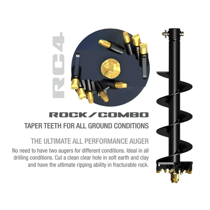 Stinger Attachments Mini Skid Steer Auger – 2″ Hex (MAUG)