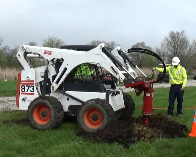 Skid Steer Hydraulic Auger Drive Attachment - EZ Spot UR (Universal Quick Attach)