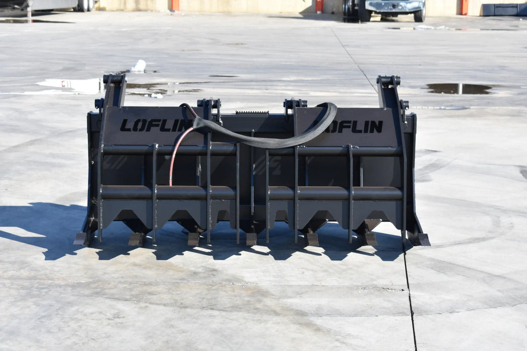 Skid Steer Vertical Root & Brush Grapple - Loflin Fabrication