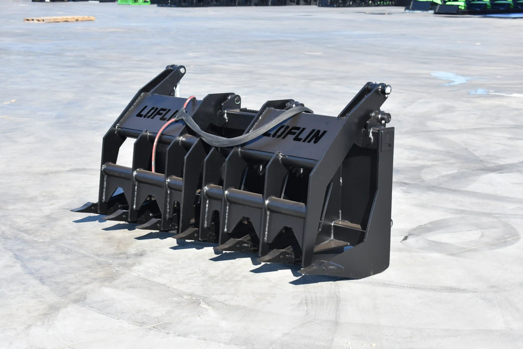 Skid Steer Vertical Root & Brush Grapple - Loflin Fabrication